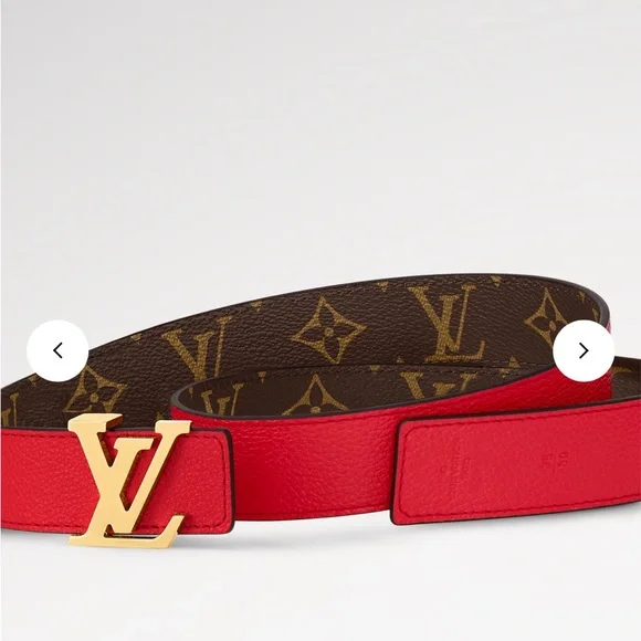 Louis Vuitton initial reversible red Monogram Belt display picture 1